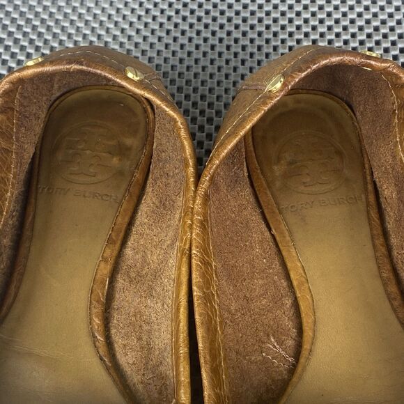 Tory Burch Kendrick Driver Loafers Moccasins Womens 6 M Brown Leather Casual - Picture 10 of 12
